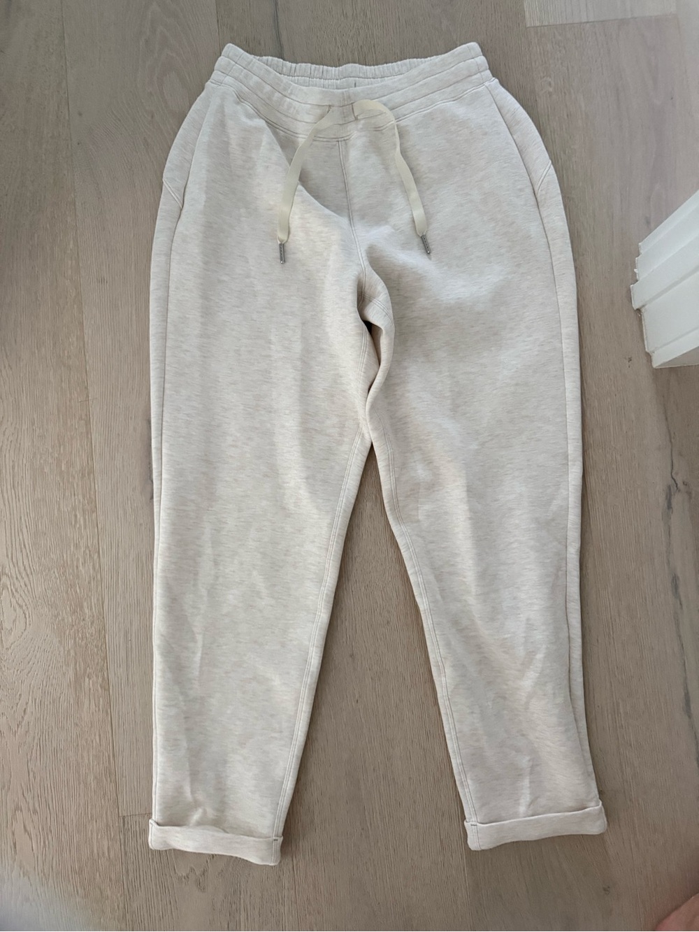 SPANX Cream Neutral Jogger Romper Pants